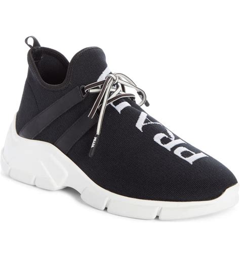 sock trainers prada|prada slip on sneakers women.